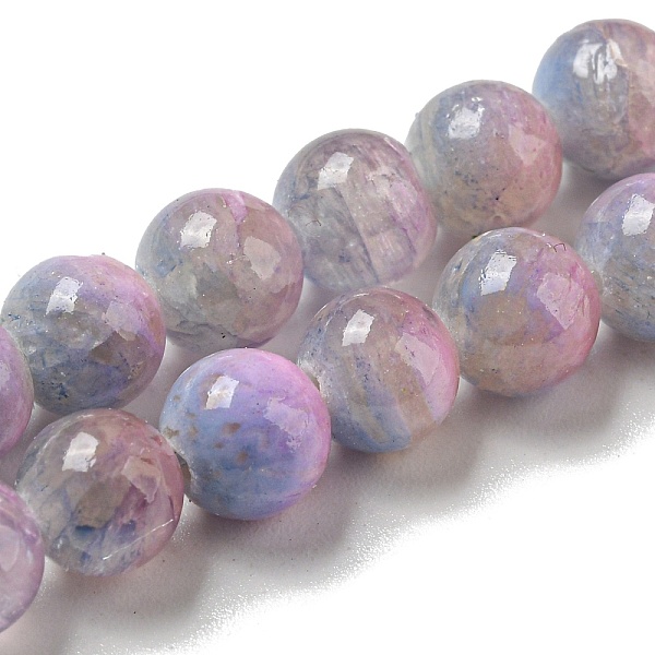 

PandaHall Dyed Natural White Jade Beads Strands, Round, Plum, 6~6.5mm, Hole: 1mm, about 66pcs/strand, 15.75 inch(40cm) White Jade Round..., Purple