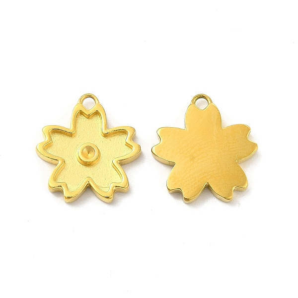

PandaHall Ion Plating(IP) 304 Stainless Steel Pendant Rhinestone Settings, Sakura Flower, Real 14K Gold Plated, Fit For 1.2mm Rhinestone...