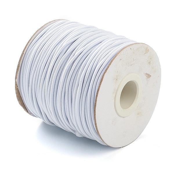 

PandaHall (Defective Closeout Sale: Spool Mildew), Round Elastic Cord, with Nylon Outside and Rubber Inside, White, 2mm, about 40m/roll...