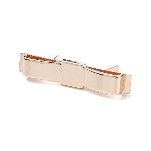 

PandaHall Zinc Alloy Bag Decorative Buckle Clip, Decoration Button Clasp, Bowknot, Light Gold, 1.1x4.35x0.6cm Alloy