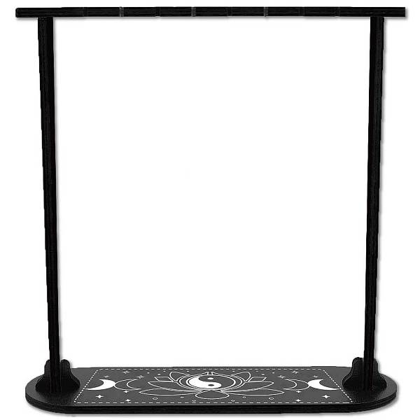 

PandaHall CRASPIRE Pendulum Display Stand Black Wooden Crystal Display Holder Taiji Bagua Formation Lotus Oval Rustic Divination Pendulum...