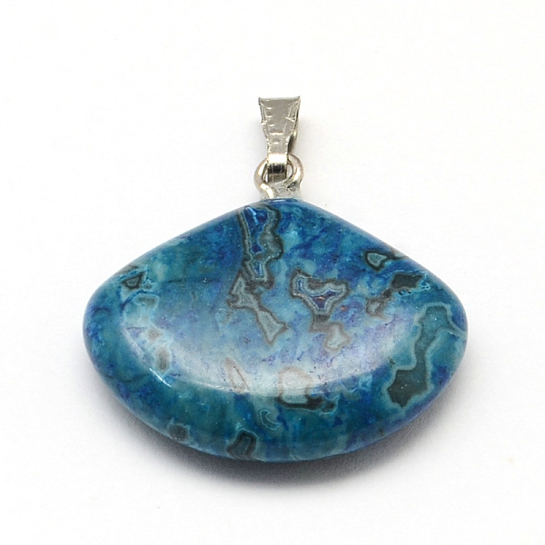 

PandaHall Fan Natural & Synthetic Mixed Stone Pendants, with Platinum Tone Brass Findings, 21x22x5.5mm, Hole: 6x2mm, 12pcs/box Mixed Stone...