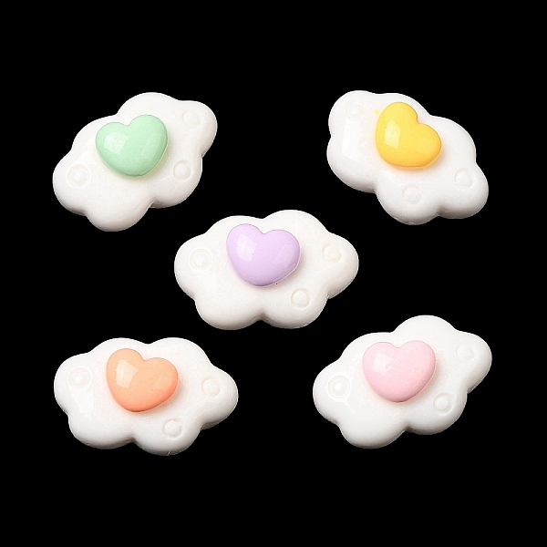 

PandaHall Cartoon Opaque Reisn Cabochons, for Jewelry Making, Mixed Color, Cloud, 9.5x14.5x7mm Resin Cloud Multicolor