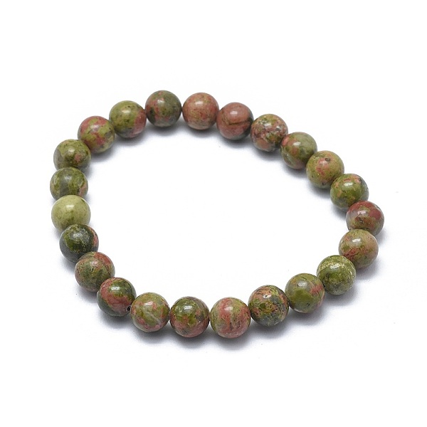 Natürliche Unakite Bead Stretch Armbändern