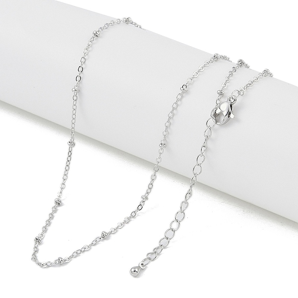 

PandaHall Brass Satellite Chains Necklaces, Platinum, 16.93 inch(430mm) Brass