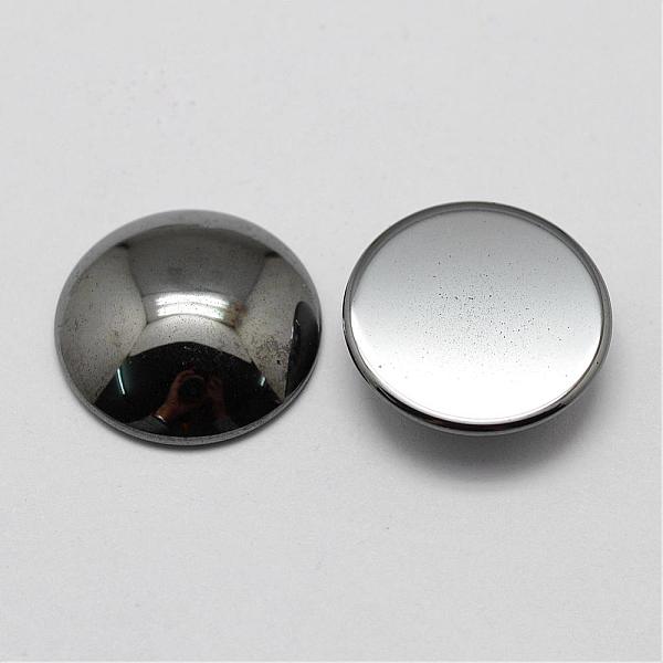

PandaHall Non-magnetic Synthetic Hematite Cabochons, Half Round/Dome, 20x5mm Non-magnetic Hematite Half Round