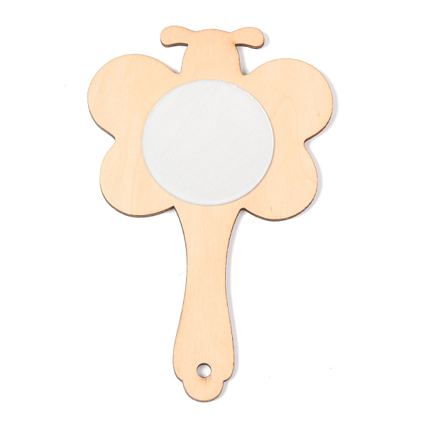 

PandaHall Wooden Cosmetic Mirrors, with DIY Wooden Appearance, Round Mirrors with Dragonfly, BurlyWood, 13.1x8.3x0.4cm, Hole: 4mm Wood..., Orange