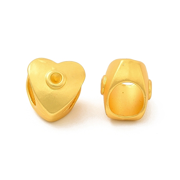 

PandaHall Rack Plating Alloy European Bead Rhinestone Settings, Lead Free & Cadmium Free & Nickel Free, Heart, Matte Gold Color, Fit for 2mm...