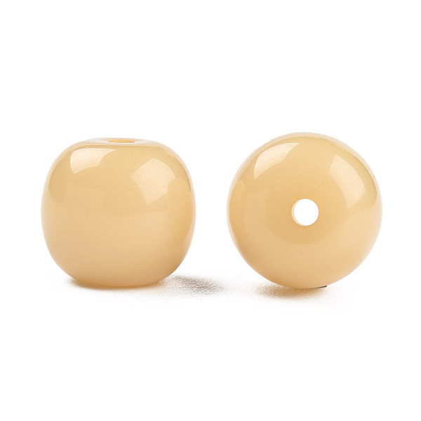 

PandaHall Opaque Resin Beads, Barrel, Wheat, 12x11mm, Hole: 1.6~1.8mm Resin Barrel Orange