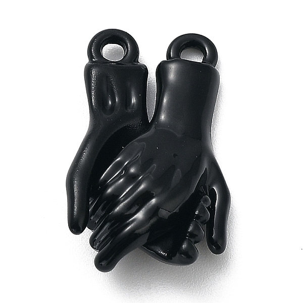 

PandaHall Brass Magnetic Clasps, Palm, Black, 22.5x14x7mm, Hole: 1.8mm Brass Palm
