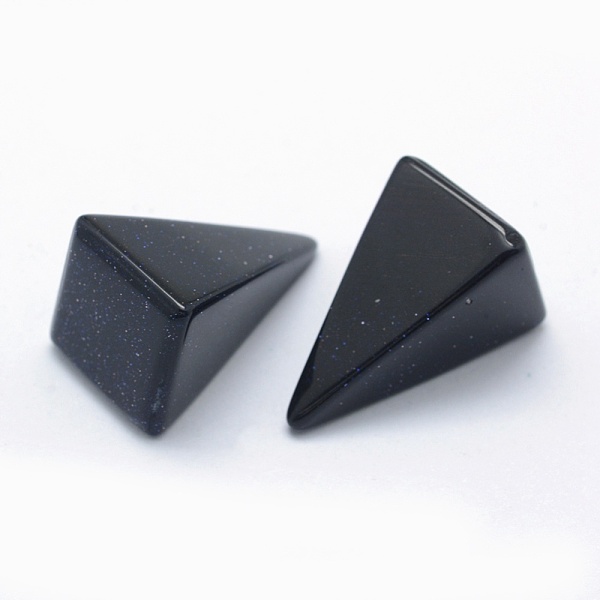 

PandaHall Synthetic Blue Goldstone Beads, Cone, Undrilled/No Hole Beads, 25x14x14.5mm Blue Goldstone Cone