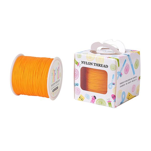 

PandaHall Nylon Thread, Orange, 0.8mm, about 98.43yards/roll(90m/roll) Nylon Orange