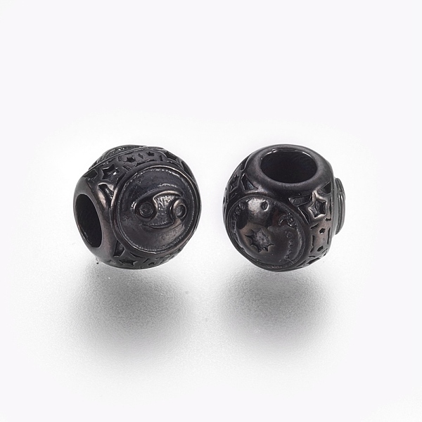 

PandaHall 316 Surgical Stainless Steel European Beads, Large Hole Beads, Rondelle, Cancer, Gunmetal, 10x9mm, Hole: 4mm 316 Surgical...