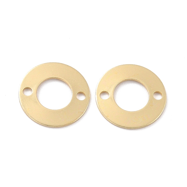 

PandaHall Eco-Friendly Brass Links Connectors, Cadmium Free & Lead Free, Ring, Real 18K Gold Plated, 12x0.8mm, Hole: 1.5mm Brass Ring