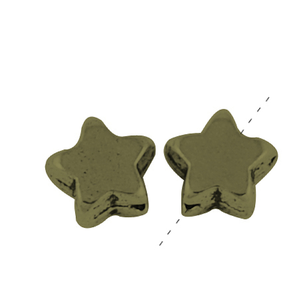 

PandaHall Tibetan Style Alloy Beads, Cadmium Free & Nickel Free & Lead Free, Star, Antique Bronze, 12x13.5x4mm, Hole: 1.5mm Alloy Star
