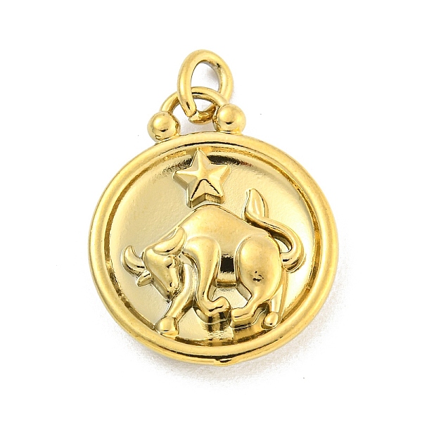 

PandaHall 304 Stainless Steel Pendants Rhinestone Settings, Round with Constellations, Taurus, 20.5x17x3.5mm, Hole: 3.5x2mm, Fit for 0.9mm...