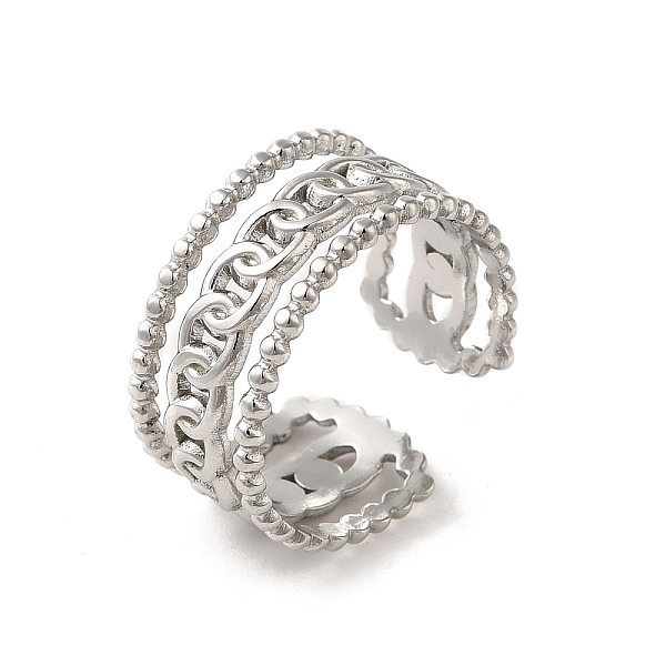 

PandaHall 201 Stainless Steel Finger Rings, Stainless Steel Color, 11mm, US Size 7 3/4(17.9mm) 201 Stainless Steel Others