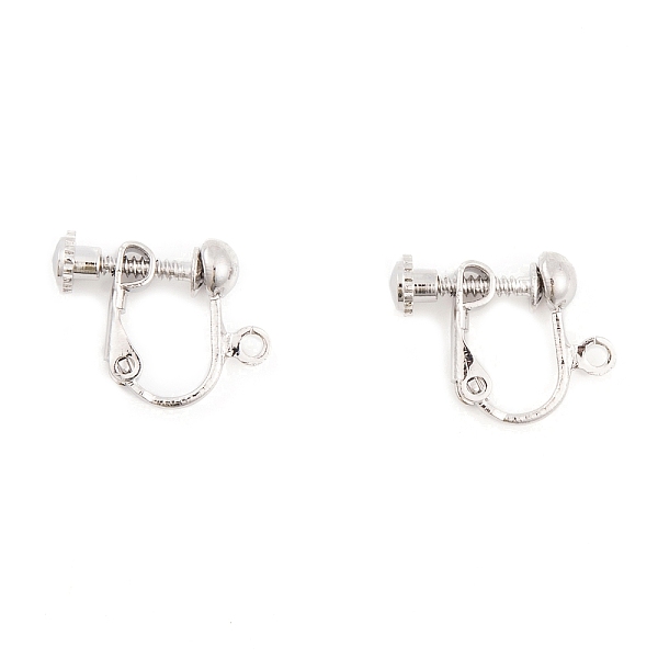 

PandaHall Brass Earring Findings, Platinum, 17x13.5x5mm, Hole: 1mm Brass