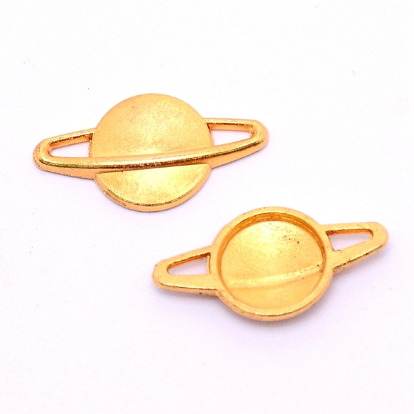 

PandaHall Alloy Cabochons, Epoxy Resin Supplies Filling Accessories, for Resin Jewelry Making, Planet, Cadmium Free & Lead Free, Golden...