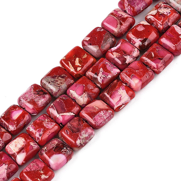 Brins de perles de jaspe impérial naturel