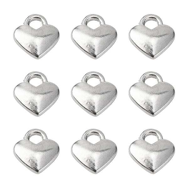 

PandaHall Tibetan Style Heart Charms, Cadmium Free & Nickel Free & Lead Free, Silver Color Plated, 8x7x2.5mm, Hole: 2mm Alloy Heart
