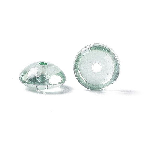 

PandaHall Transparent Glass Beads, Abacus/Disc, Medium Aquamarine, 8.5x4.5mm, Hole: 1.6mm Glass Rondelle