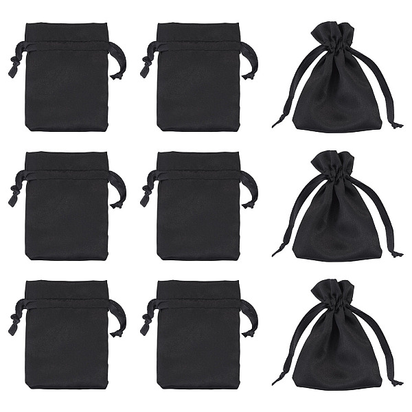 10Pcs Brocade Good Luck Fortune Drawstring Gift Blessing Bags