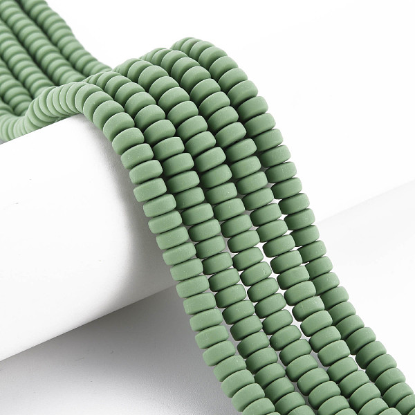 

PandaHall Handmade Polymer Clay Beads Strands, for DIY Jewelry Crafts Supplies, Flat Round, Light Green, 6~7x3mm, Hole: 1.5mm, about...