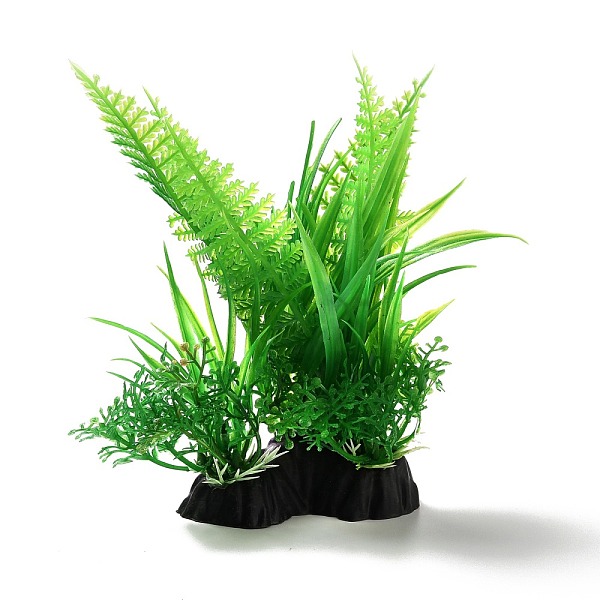 

PandaHall Plastic Artificial Aquatic Plants Decor, for Fish Tank, Aquarium, Green, 75x50x150mm Plastic Others Green