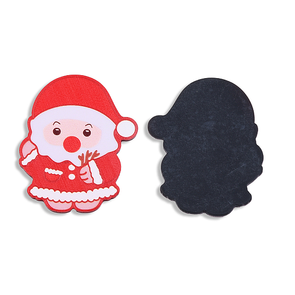 

PandaHall Printed Embossed Opaque Acrylic Cabochons, Christmas Style, Snowman, Red, 44.5x35.5x2mm Acrylic Snowman Red