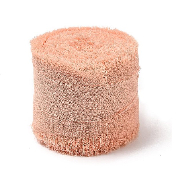 

PandaHall Polyester Chiffon Ribbon, Raw Edge Ribbon for DIY Jewelry Making, Gift Packaging, Dark Salmon, 1-1/2 inch(38mm), about 7.11 Yards...