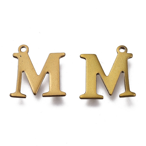 

PandaHall Vacuum Plating 304 Stainless Steel Charms, Laser Cut, Alphabet, Antique Bronze, Letter.M, 12x11.5x0.8mm, Hole: 1mm 304 Stainless...