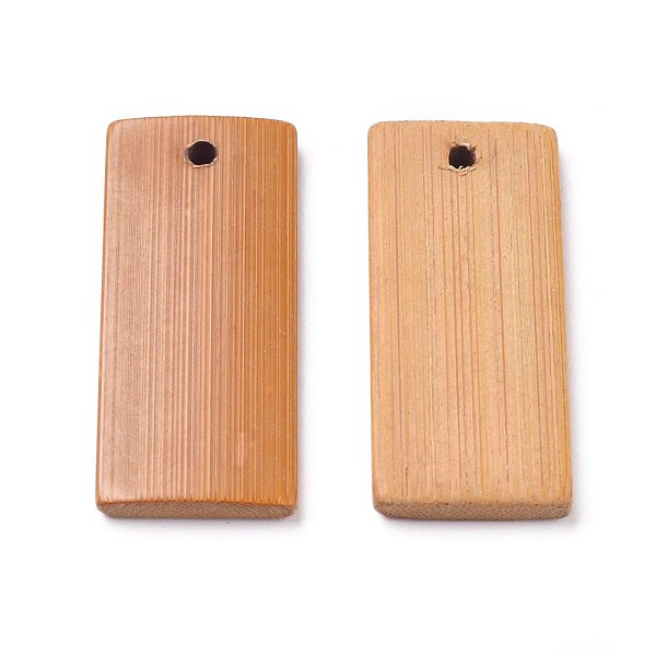 

PandaHall Bamboo Pendants, Rectangle, Dark Salmon, 44.5x19.5x3.5mm, Hole: 2.5mm Wood Rectangle Red