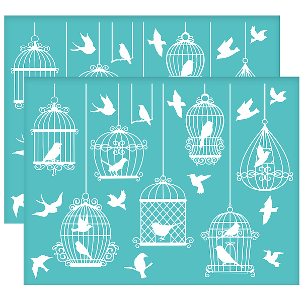 

PandaHall Self-Adhesive Silk Screen Printing Stencil, for Painting on Wood, DIY Decoration T-Shirt Fabric, Turquoise, Bird, 280x220mm...