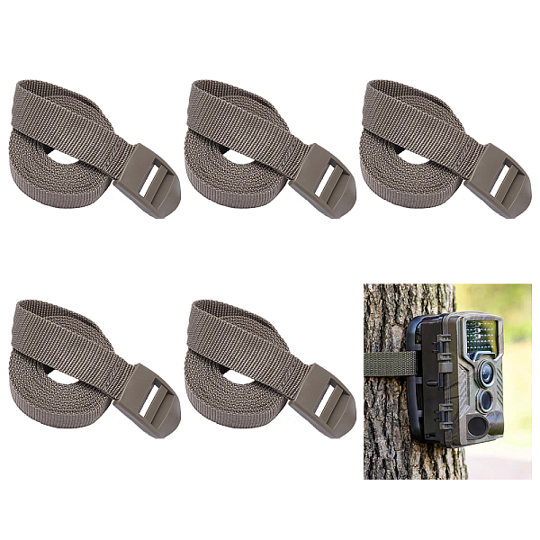 PandaHall CHGCRAFT 5Pcs Trail Camera Straps Game Cam Mounting Straps Fiber Straps Camera Tree Belts with Plastic Buckle for Hunting Game...