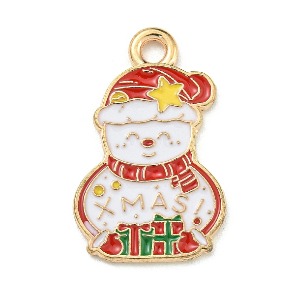 Christmas Theme Alloy Enamel Pendants