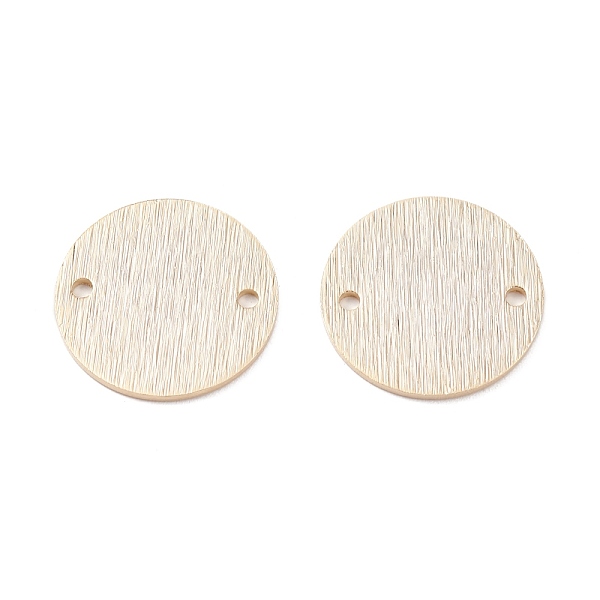 

PandaHall Brass Link Connectors, Long-Lasting Plated, Flat Round, Real 24K Gold Plated, 15x0.7mm, Hole: 1.2mm Brass Flat Round