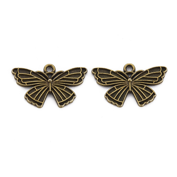 PandaHall Tibetan Style Alloy Pendant Enamel Settings, Cadmium Free & Lead Free, Butterfly, Antique Bronze, 25x15x2mm, Hole: 1.6mm Alloy...
