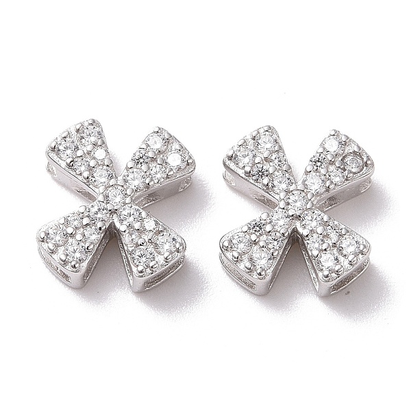 

PandaHall 925 Sterling Silver Micro Pave Cubic Zirconia Beads, Real Platinum Plated, Letter X, 9x8.5x3.5mm , Hole: 2.5x1.5mm Cubic Zirconia...