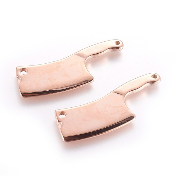 

PandaHall 304 Stainless Steel Links connectors, Kitchen Knife, Rose Gold, 53x20x3mm, Hole: 2.5~3.5mm 304 Stainless Steel Tool
