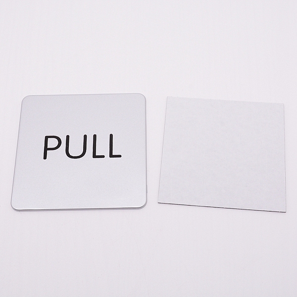 

PandaHall ABS PULL Public Sign Stickers, for Door Accessories Sign, Silver, 97x97x2.5mm Plastic Silver