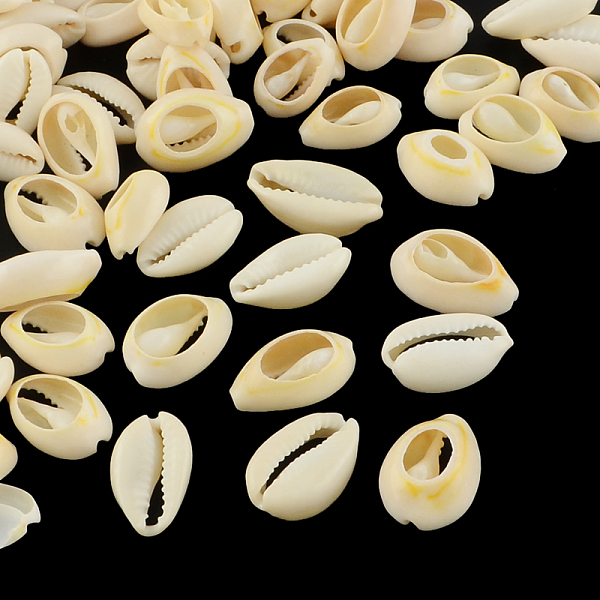 

PandaHall Natural Mixed Cowrie Shell Beads, Cowrie Shells, PapayaWhip, 16~18x12~13x5~7mm, about 470pcs/500g Cowrie Shell Shell Shape Orange