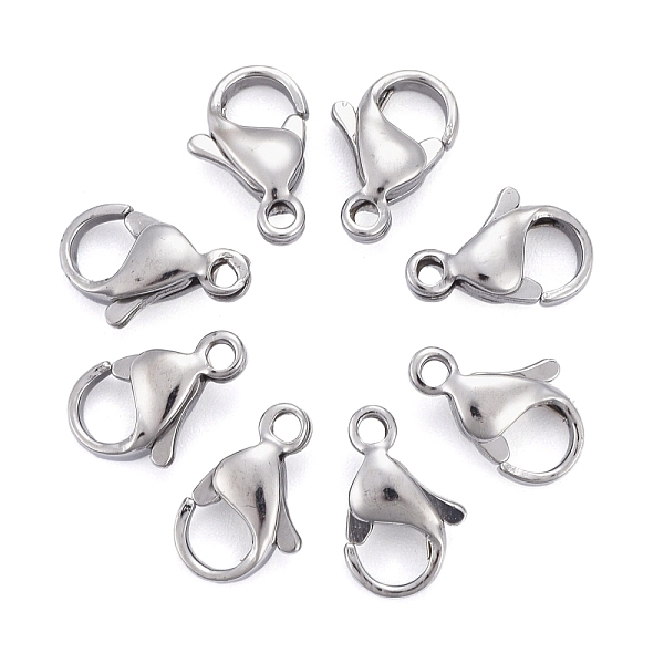 

PandaHall 304 Stainless Steel Lobster Claw Clasps, Parrot Trigger Clasps, Manual Polishing, Stainless Steel Color, 11x7x3.5mm, Hole: 1.2mm...