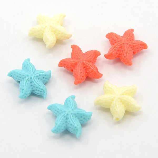 

PandaHall Synthetic Coral Beads, The Ocean Undersea World Series, Starfish/Sea Stars, Dyed, Mixed Color, 16x6mm, Hole: 1.5mm Synthetic Coral..., Multicolor