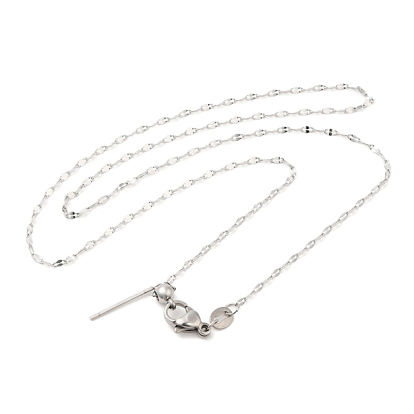 

PandaHall 304 Stainless Steel Dapped Chain Necklace for Women, for Beadable Necklace Making, Stainless Steel Color, 16.77 inch(42.6cm) 304...