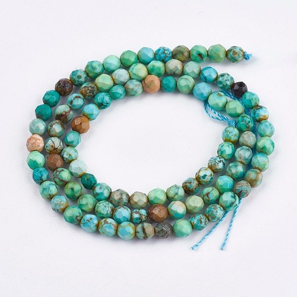 

PandaHall Dyed & Heated Natural Magnesite Beads Strands, Faceted, Round, Light Green, 4mm, Hole: 1mm, about 92pcs/strand, 15.7 inch(40cm)...
