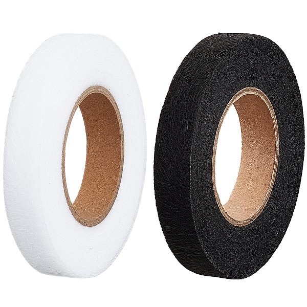 

PandaHall GORGECRAFT 2 Colors 54 Yards Iron on Hem Tape Adhesive Cloth Double Sided Fabric Fusing Web Tape No Sewing Gluing Ironing..., Multicolor
