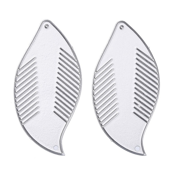 

PandaHall Carbon Steel Cutting Dies Stencils, for DIY Leather Making, Leaf, Matte Platinum Color, 67x33mm Carbon Steel