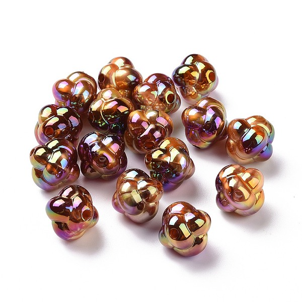 

PandaHall UV Plating Rainbow Iridescent Acrylic Beads, with Gold Foil, Bow, Sienna, 17x17mm, Hole: 3mm Acrylic Brown