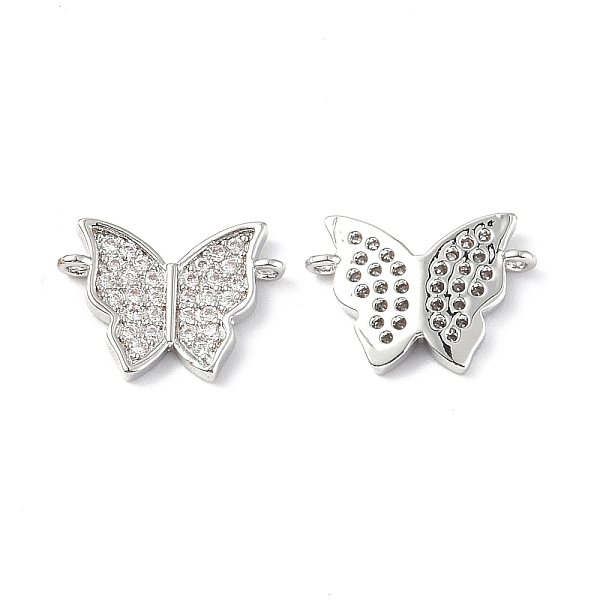 

PandaHall Brass Micro Pave Clear Cubic Zirconia Connector Charms, Butterfly Links, Platinum, 9.5x13x2mm, Hole: 1mm Brass+Cubic Zirconia...
